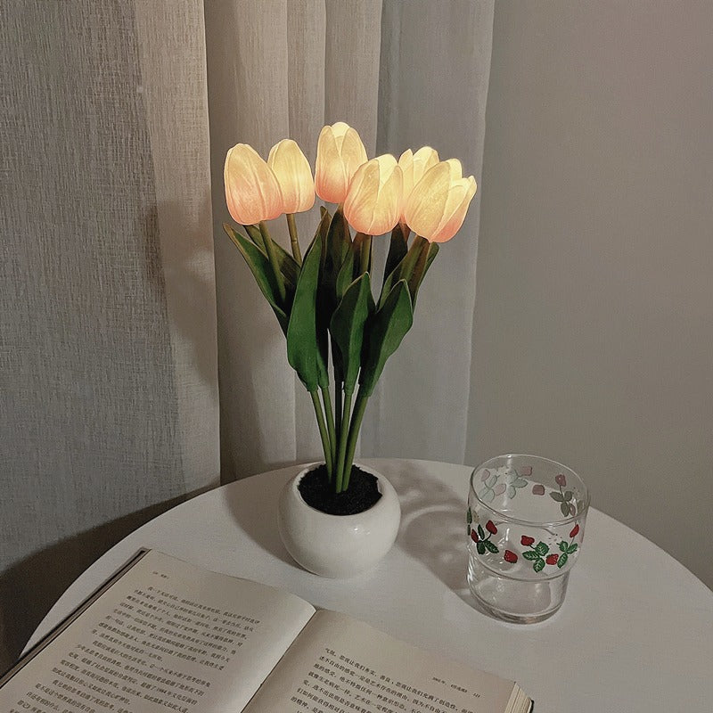 LED Tulip Flower Night Light